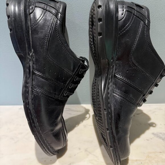 Clarks Touareg Mens US 11.5 M Black Leather Oxford Shoes 70851